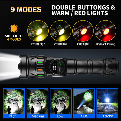 KOLYC dual light source features main LED and COB for flexible lighting.