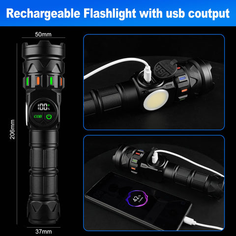 KOLYC IPX7 waterproof aluminum body withstands rain and drops.