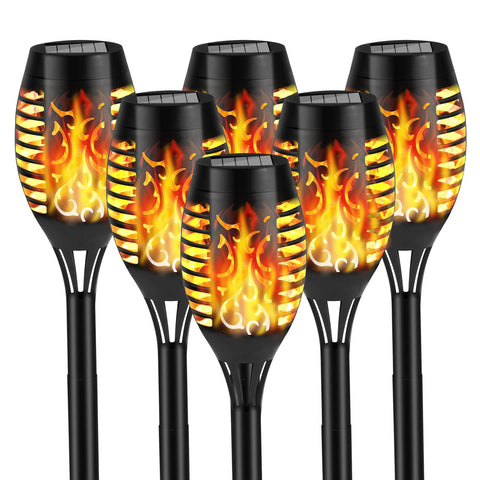 KOLYC solar flame light flickering for warm garden ambience and safe exterior lighting