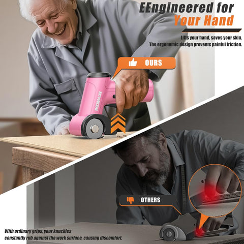 KOMAX cordless scissors 2000mAh battery powering long cutting sessions