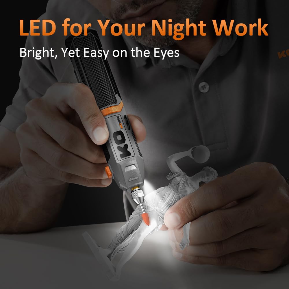 KOMAX compact design reduces fatigue for long sessions.