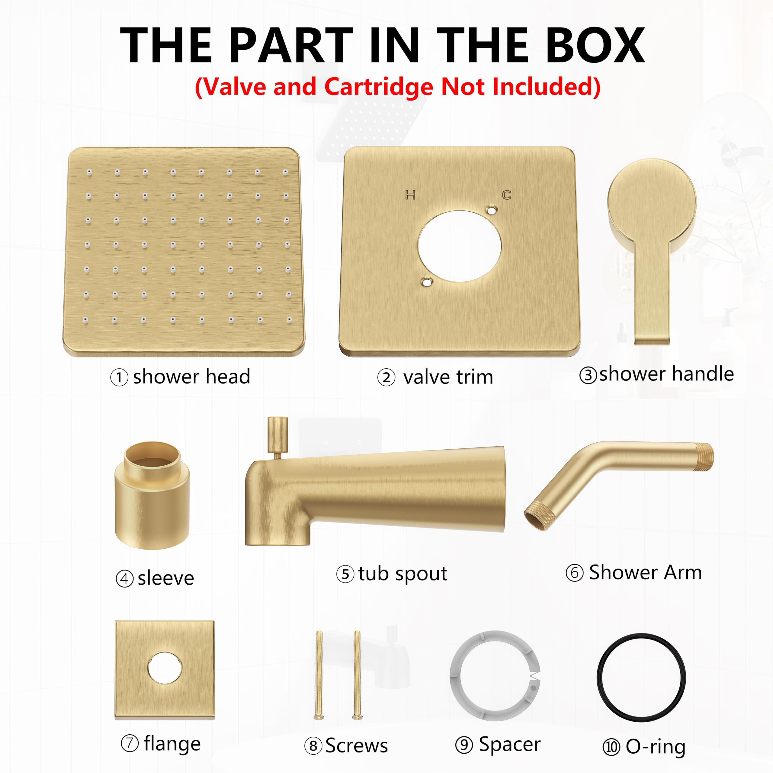 KOMEGO brushed gold finish complements Champagne Bronze decor beautifully