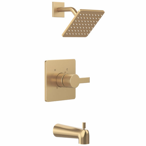 KOMEGO brushed gold shower head for Delta trim with high-pressure spray