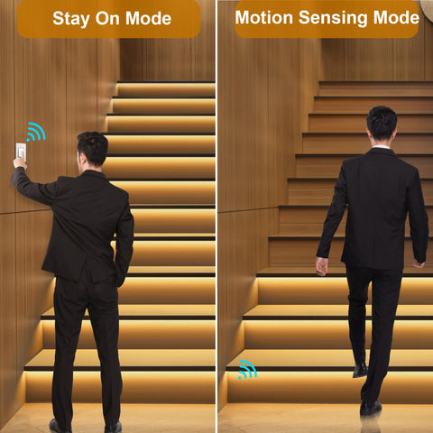 KOMIGAN steps sequential-activation image shows smooth transition as you ascend.