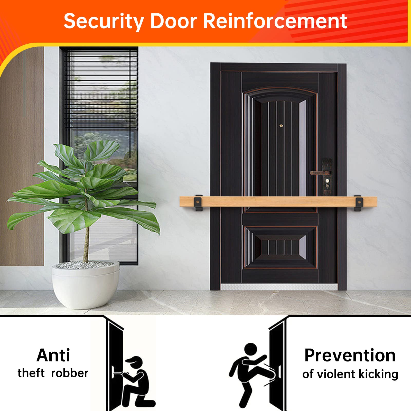 KOMOHOM quick-install design shown for easy upgrade of door reinforcement.