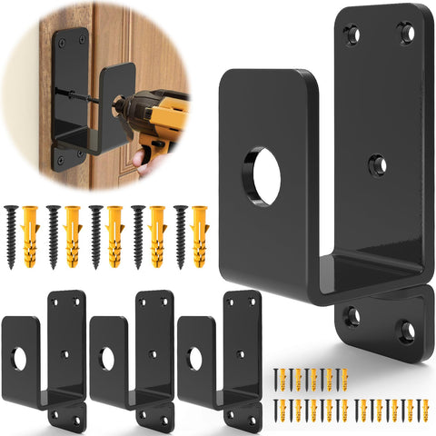 KOMOHOM thickened door barricade bracket fitted to 2x4 lumber for solid home security.
