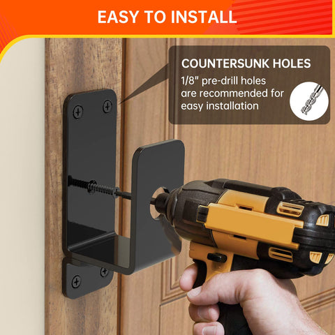 KOMOHOM U-shaped reinforced-base bracket demonstrating added stability for exterior doors.