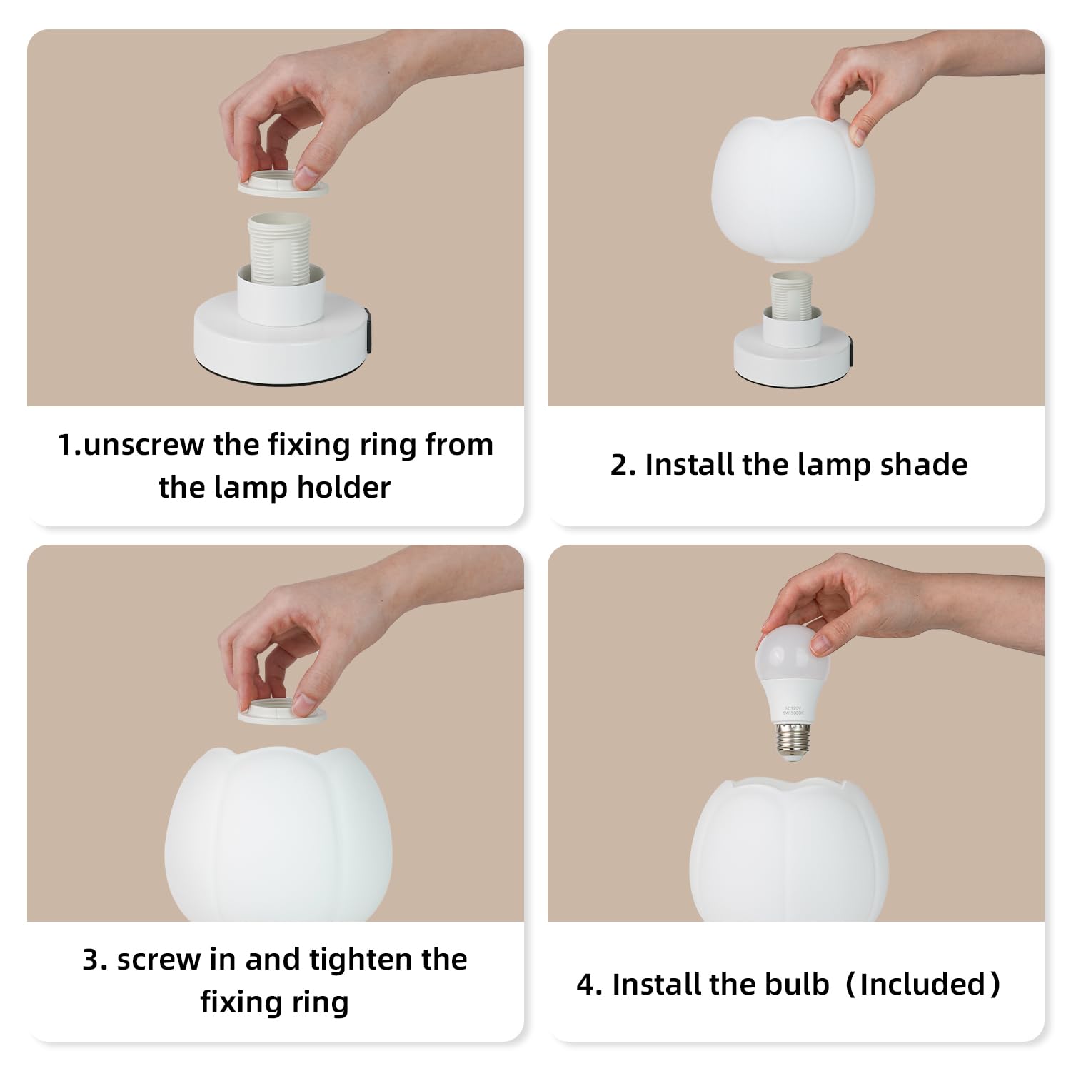Komothala modern flower lamp with frosted opal shade providing warm illumination
