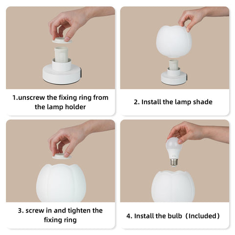 Komothala modern flower lamp with frosted opal shade providing warm illumination
