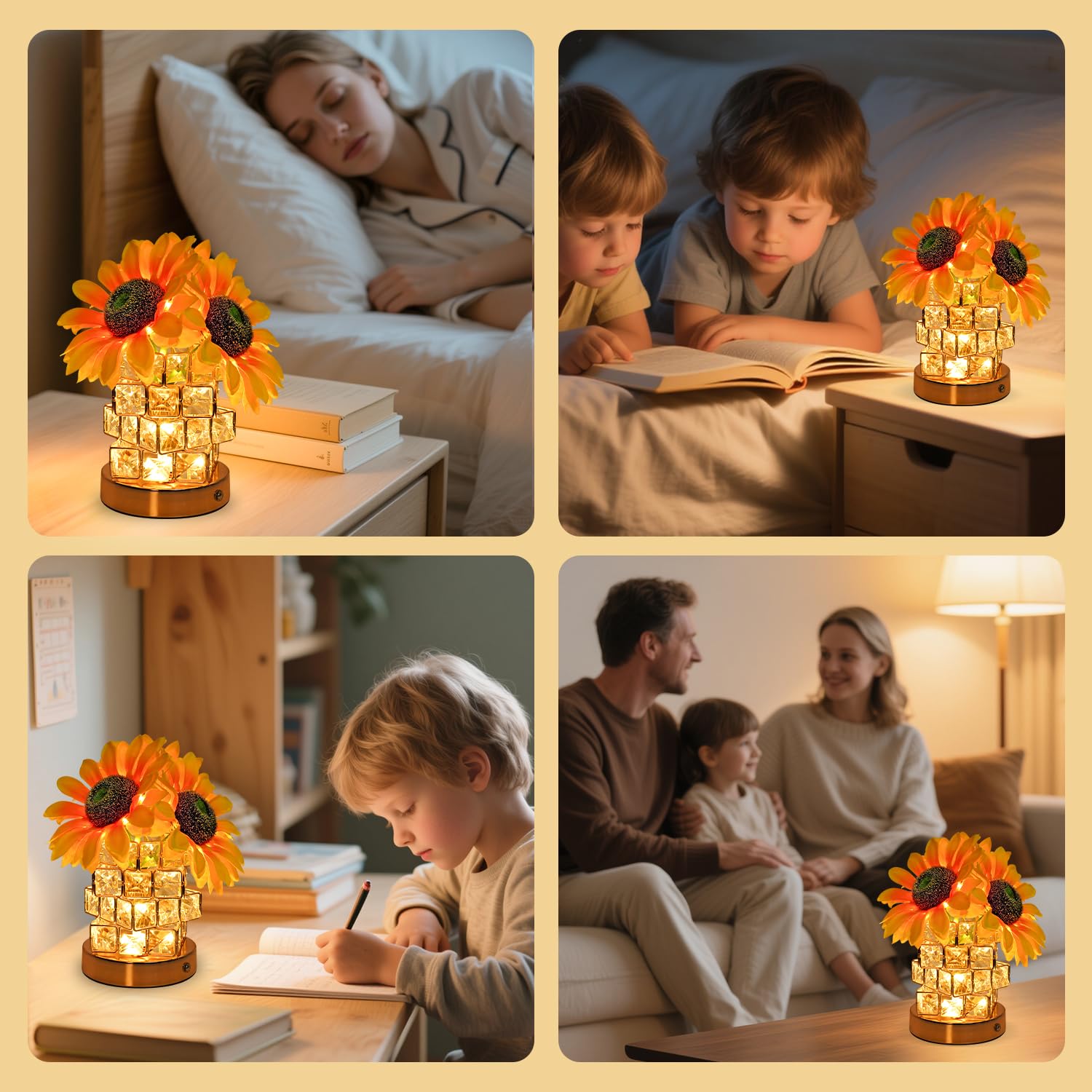 Elegant Komothala Sunflower lamp enhances home decor and makes a thoughtful gift