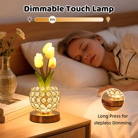 Komothala Tulip Flower Lamp 3-color dimming creates cozy ambiances