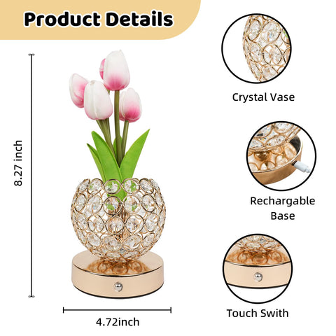 Komothala Tulip Flower Lamp fragrance petals for mild aromatherapy