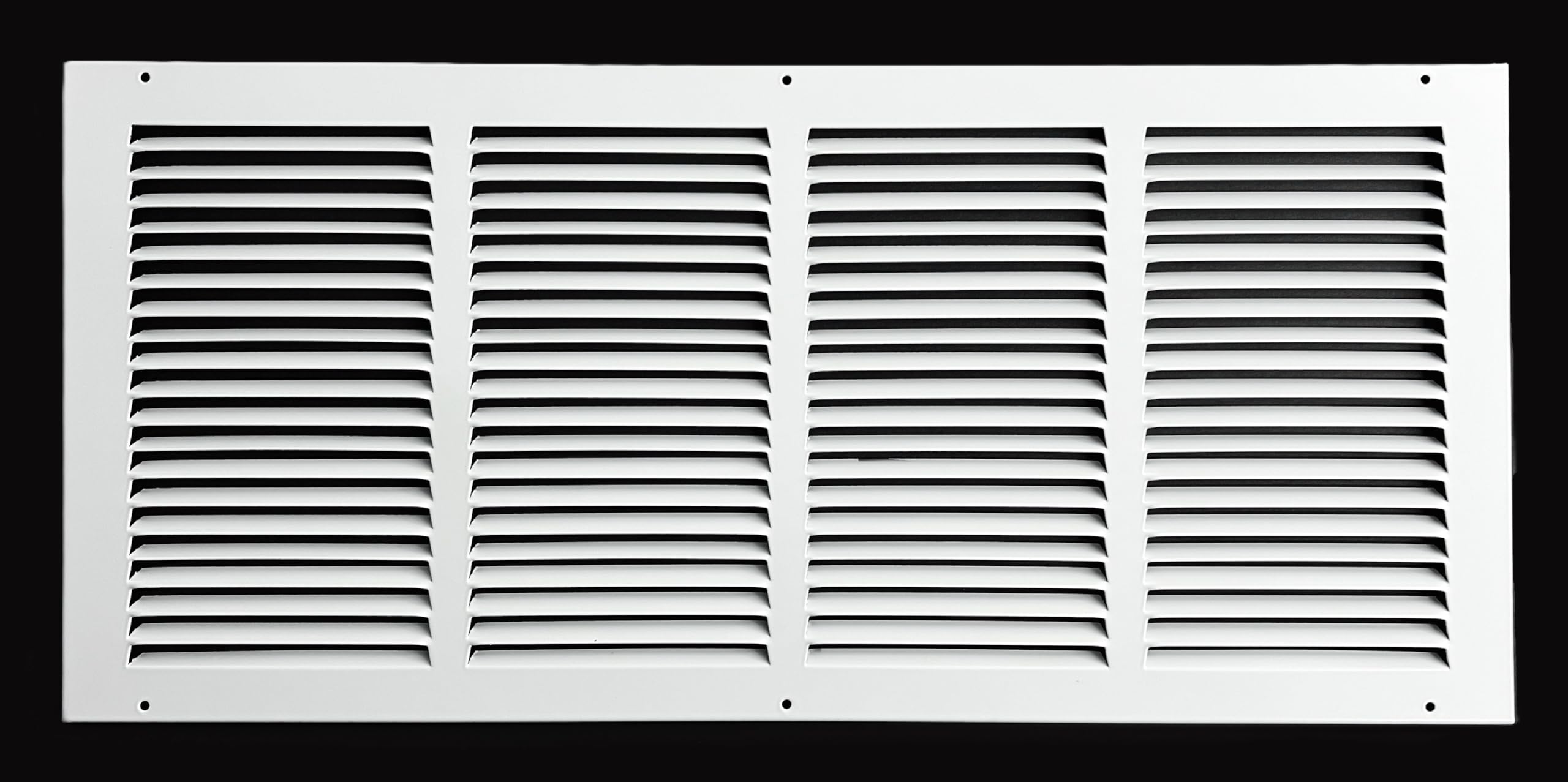 KOMPELL AIRE return grille front view showing stamped steel design for durable airflow