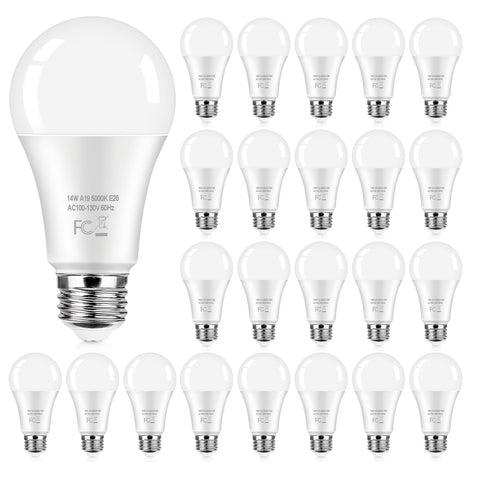Kondras 24-pack LED bulbs provide 100W-equivalent brightness for versatile room lighting.