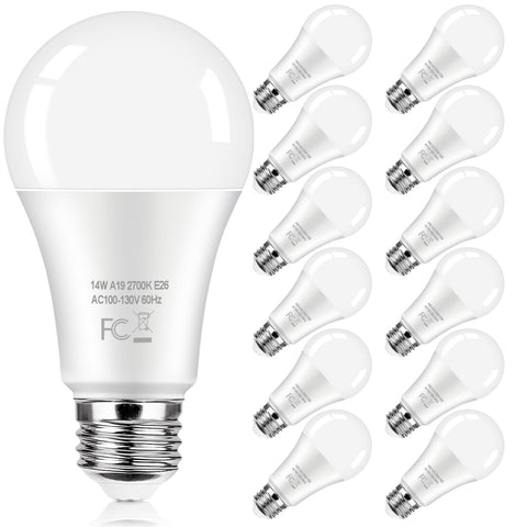 Kondras A19 LED bulb in lamp delivering 1600 lumens for warm evenings