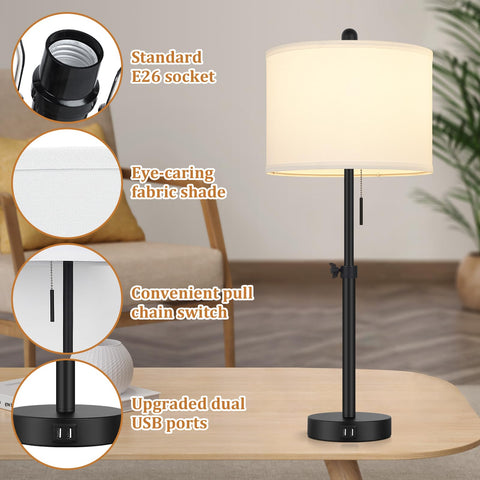 Kondras E26-bulbs compatible lamp works with LED or smart bulbs.