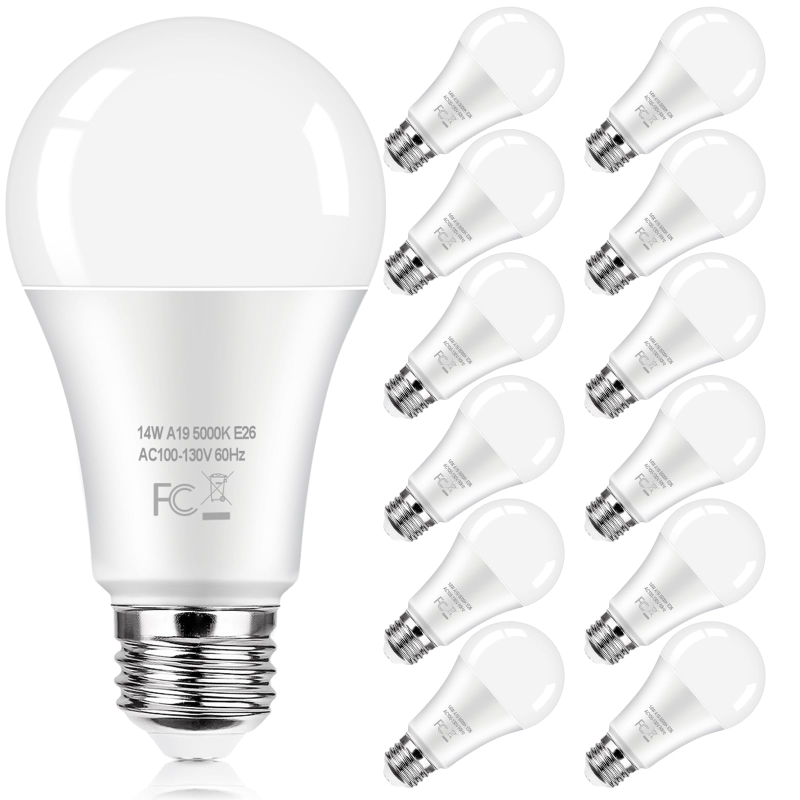 Kondras LED bulbs 1600lm 5000K deliver bright daylight light for living rooms.