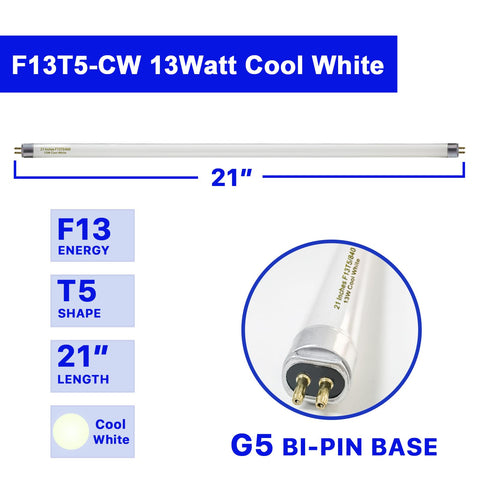 Konideke 13W T5 bulb with G5 base for reliable kitchen cabinet illumination