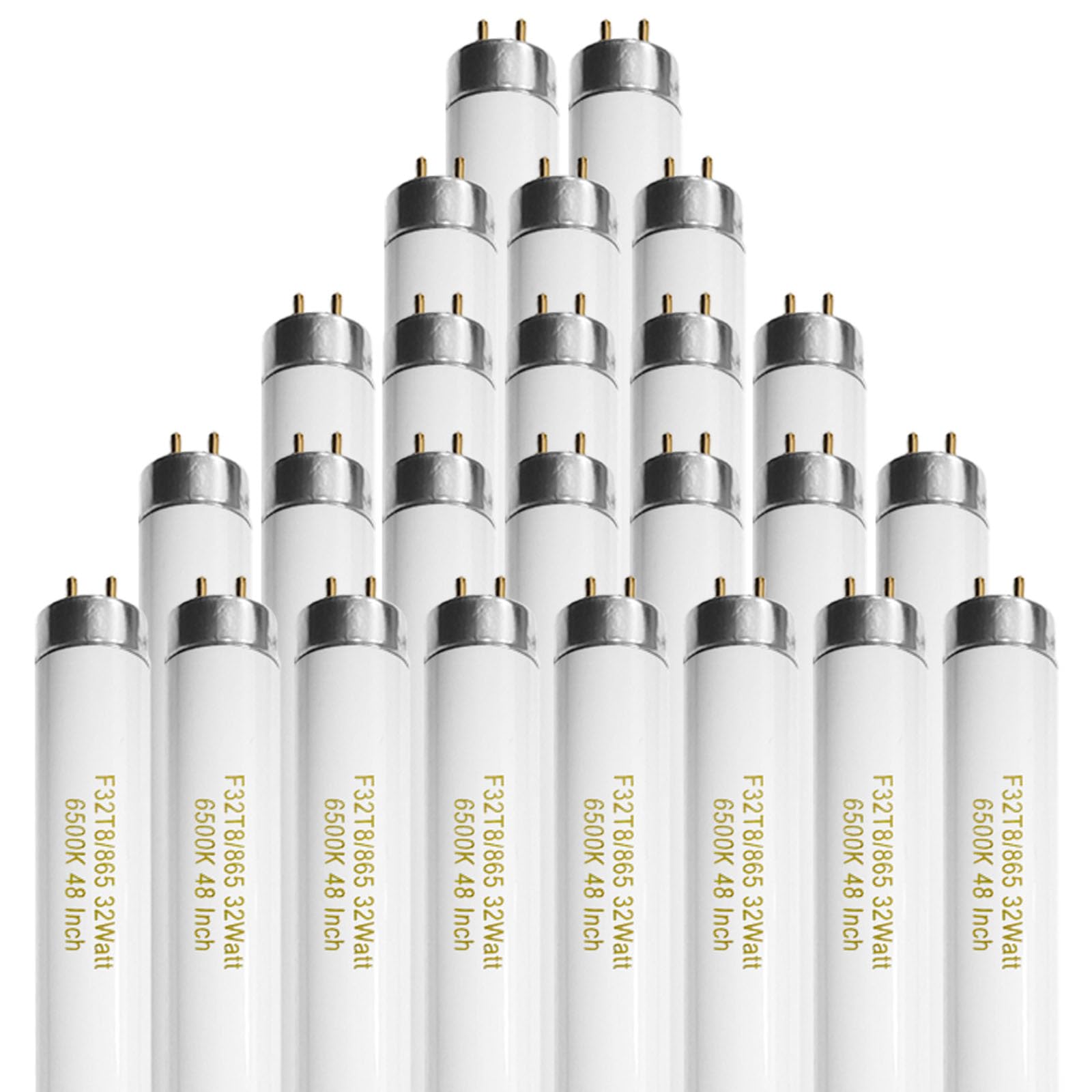 Konideke 25-pack fluorescent bulbs in box for quick office replacements