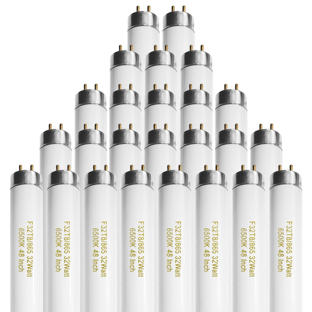Konideke 25-pack fluorescent bulbs in box for quick office replacements