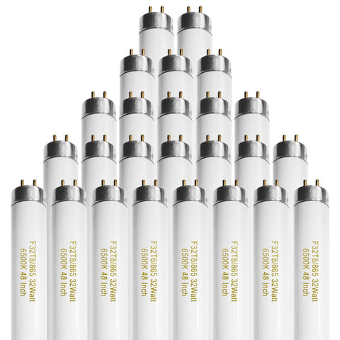 Konideke 25-pack fluorescent bulbs in box for quick office replacements