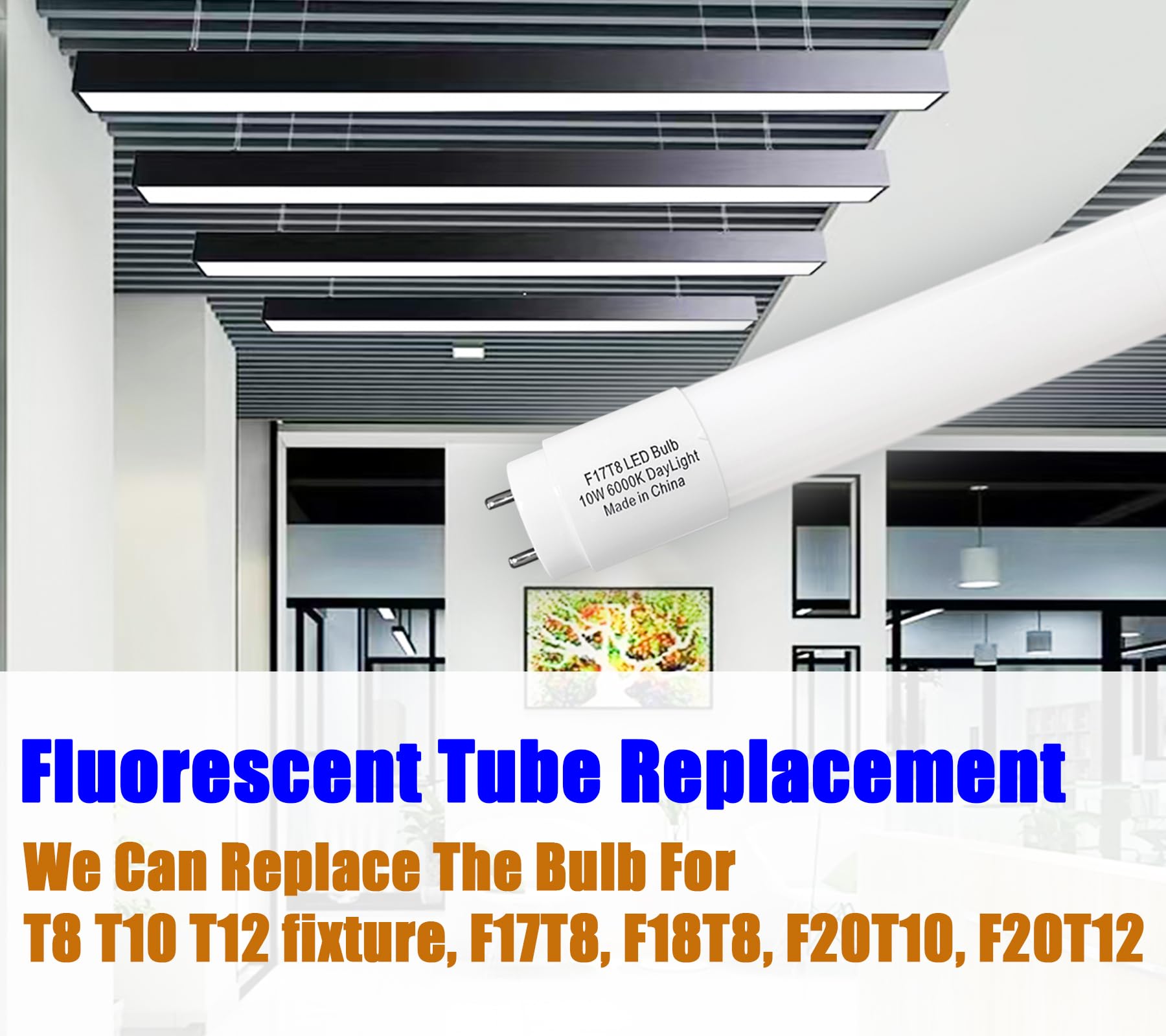 Konideke daylight 1250lm tube ideal for storefronts and cabinets
