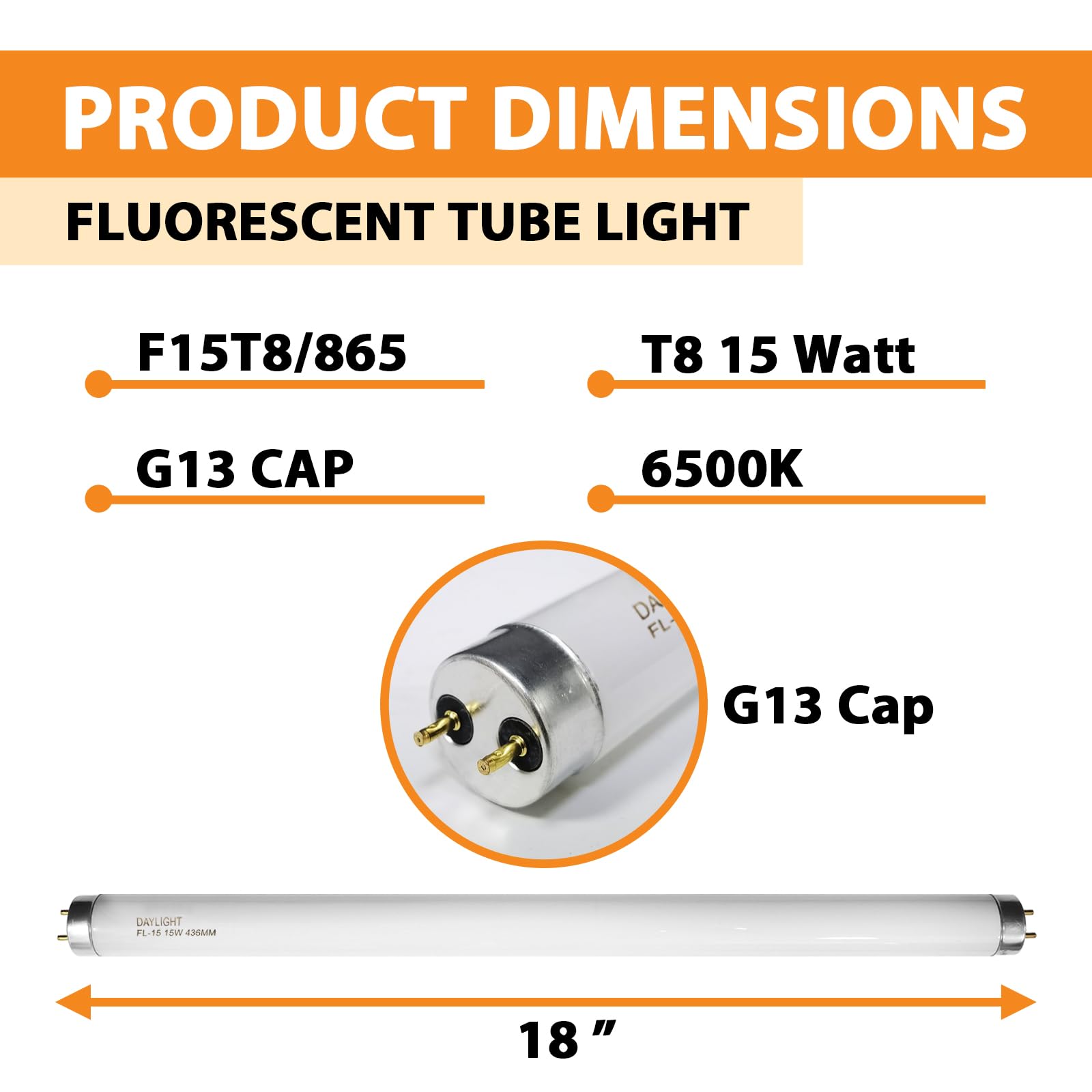 Konideke F15T8/DL daylight tube enhances task visibility in workspace.
