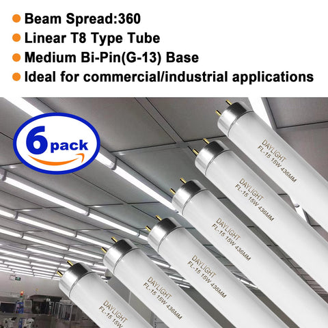 F15T8/DL tube uses a G13 bi-pin base for quick installation.