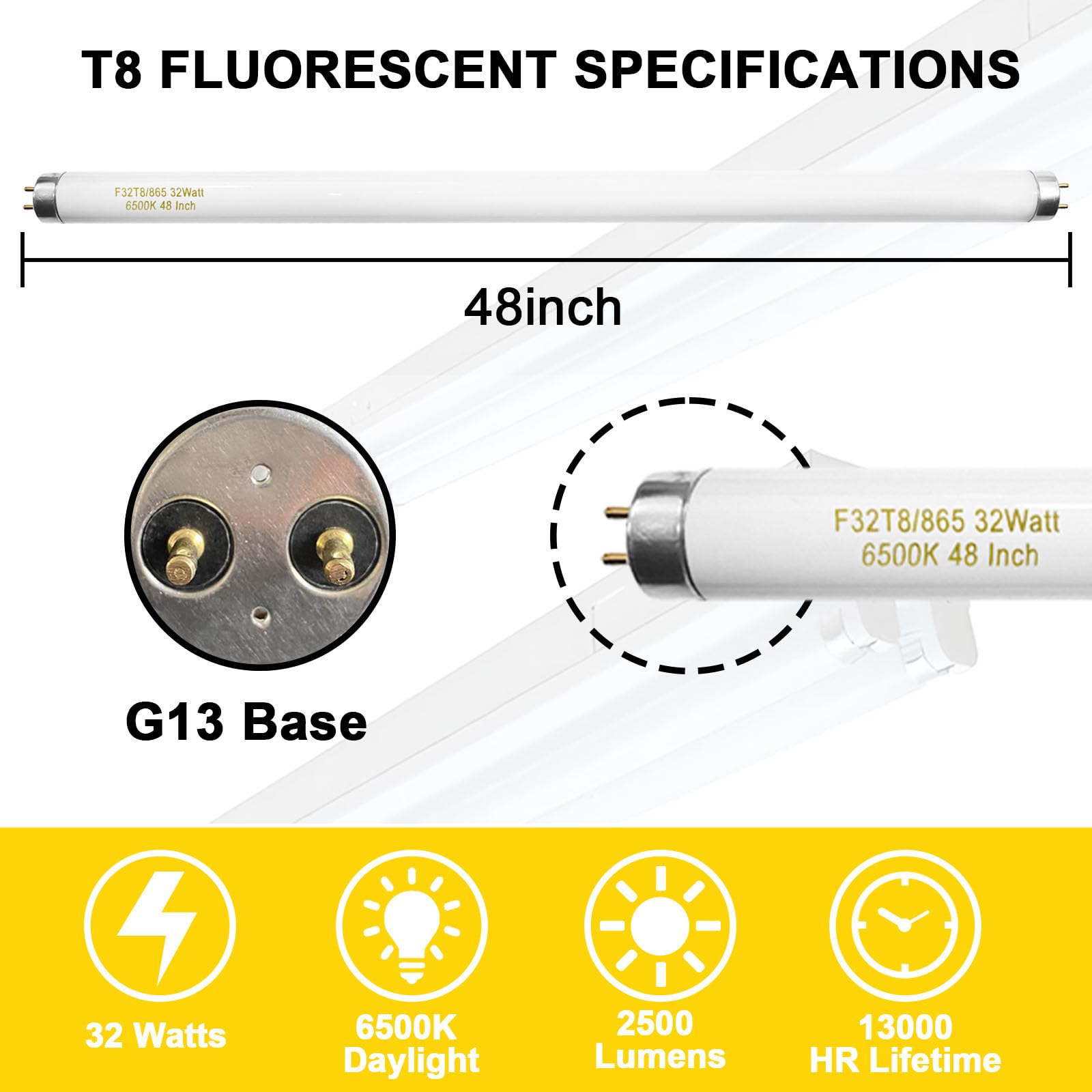 Konideke G13 base fluorescent lamp with easy installation