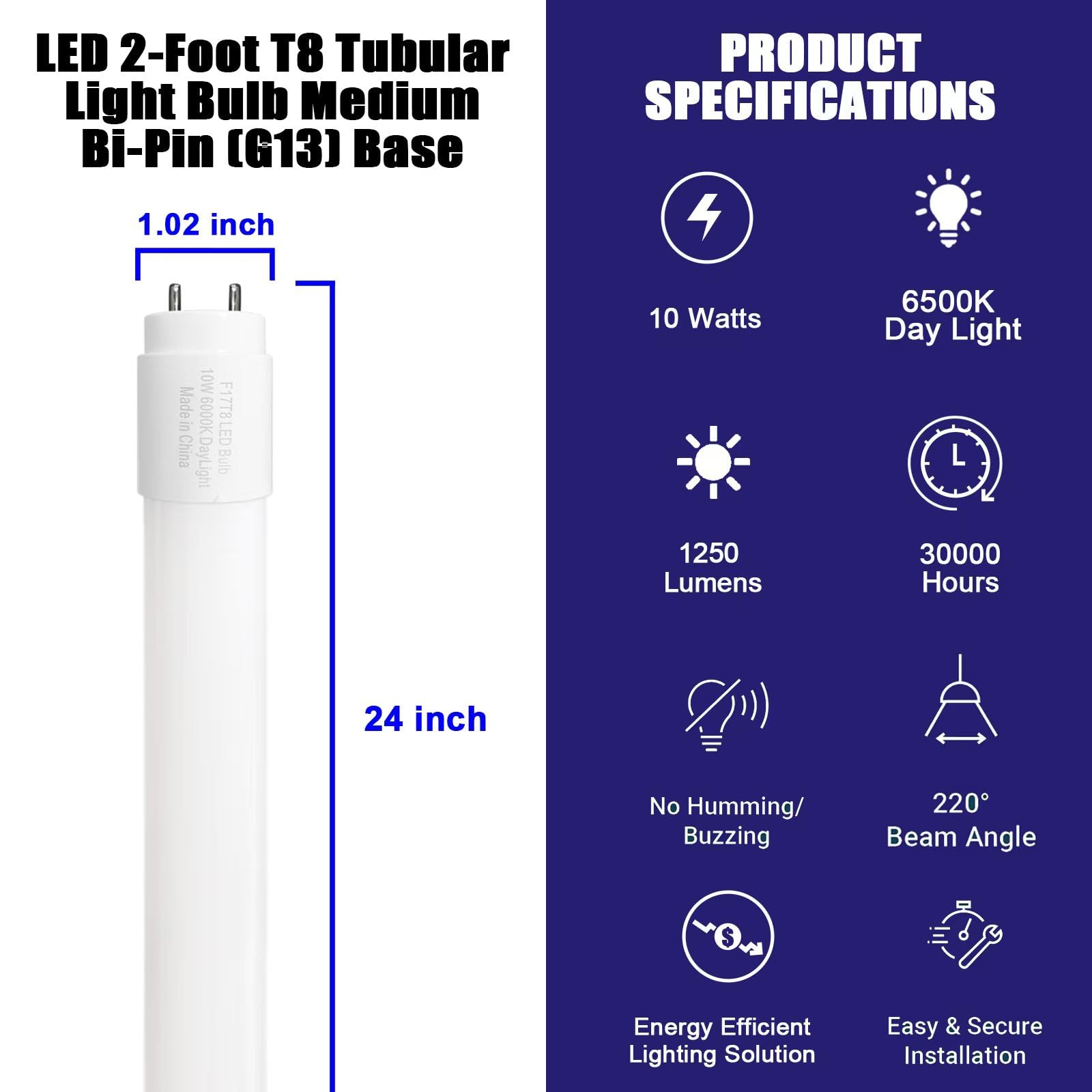 Konideke LED tube 2ft ballast-bypass installation for easy wiring