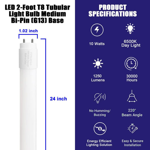 Konideke LED tube 2ft ballast-bypass installation for easy wiring