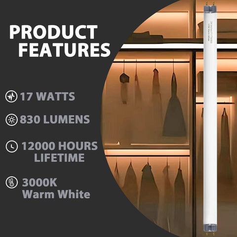 Konideke replacement tube fits standard 24-inch T8 fixtures smoothly.