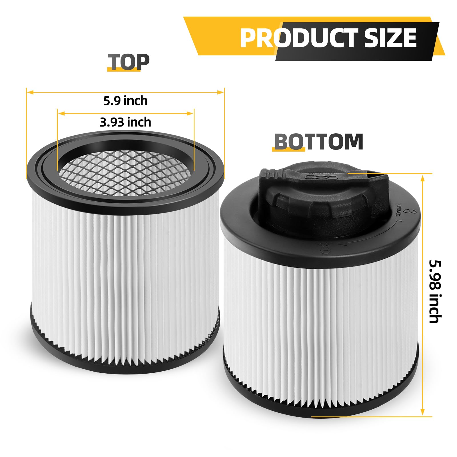 Cleaning brush included with KONIGEEHRE DXVC4001 filters for quick maintenance