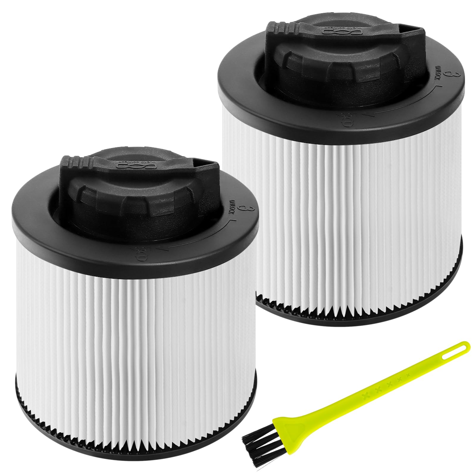 KONIGEEHRE DXVC4001 two-pack cartridge filter for DEWALT vacuums improves dust capture