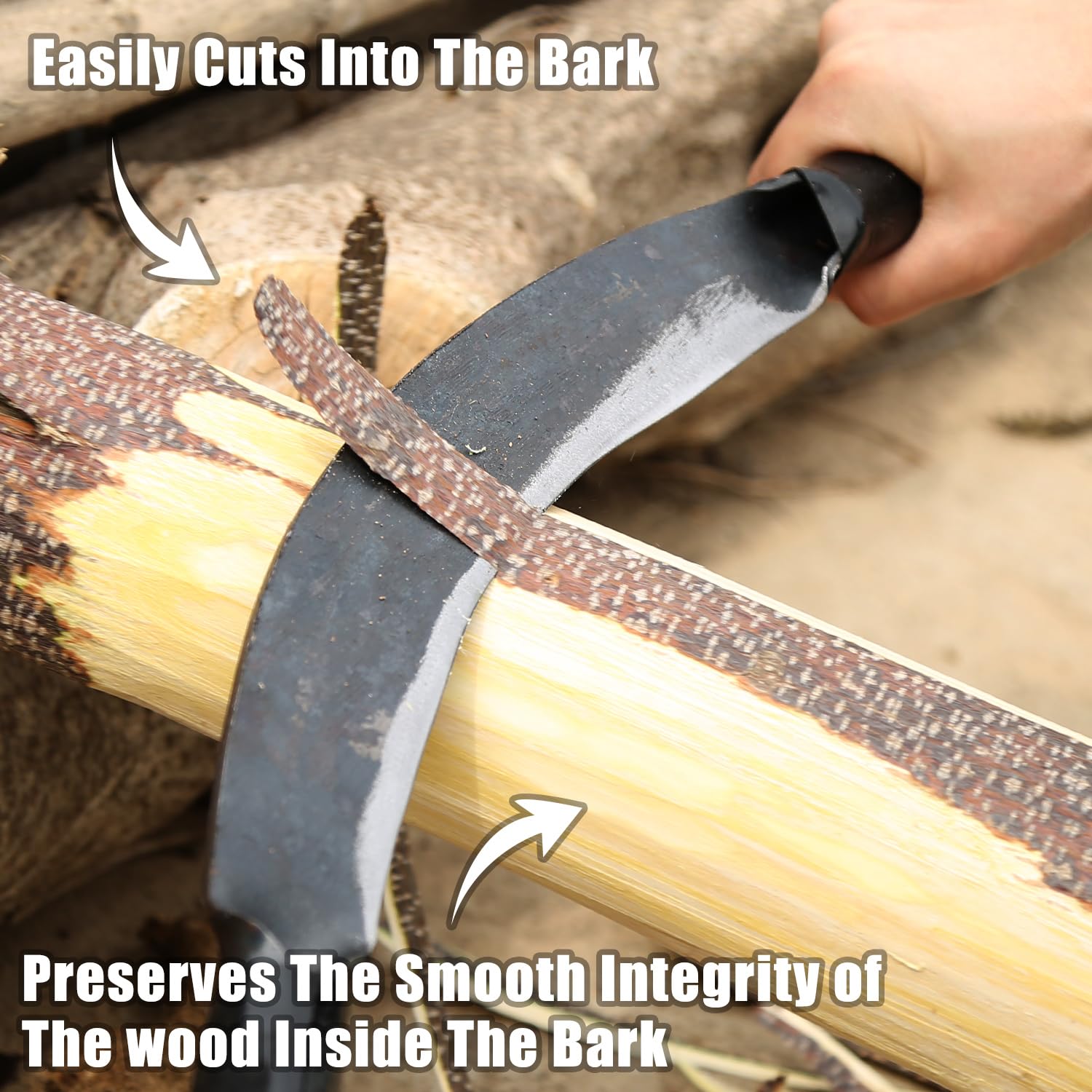 Konload full-tang handle with non-slip rubber grip prevents slippage during use.