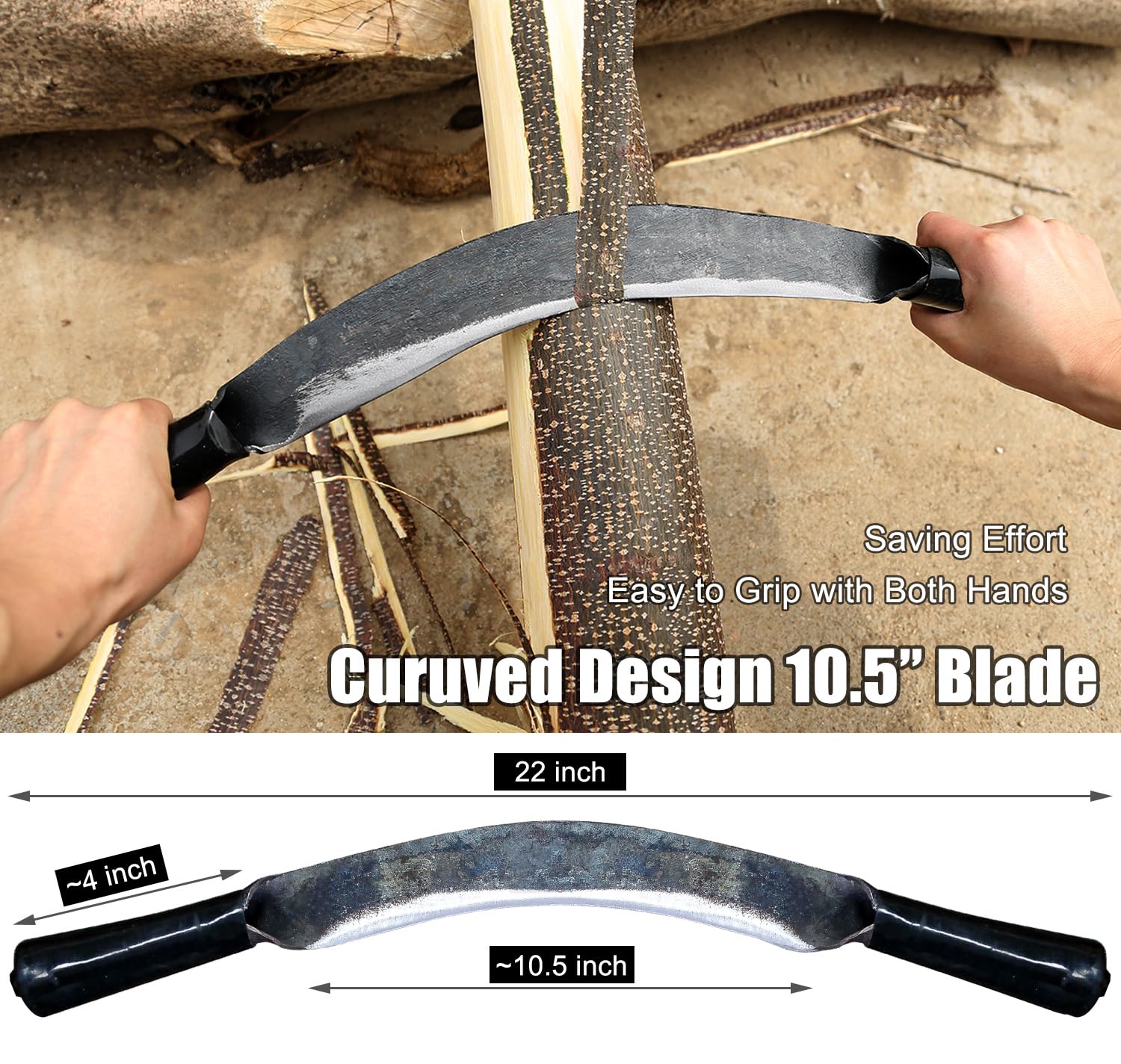 Konload hand-forged steel wood shaver delivers durability for repeated debarking and carving sessions.
