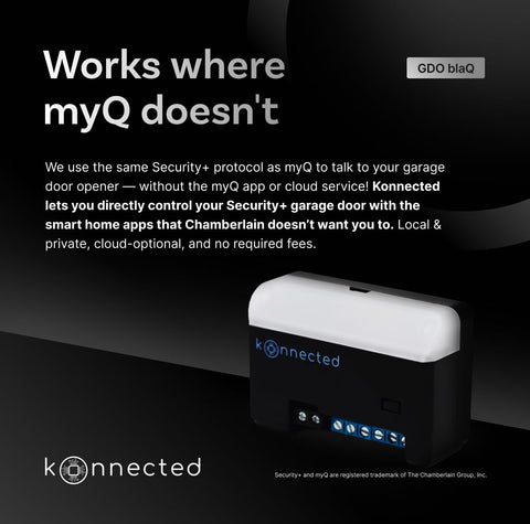 Konnected blaQ interface illustrating local control