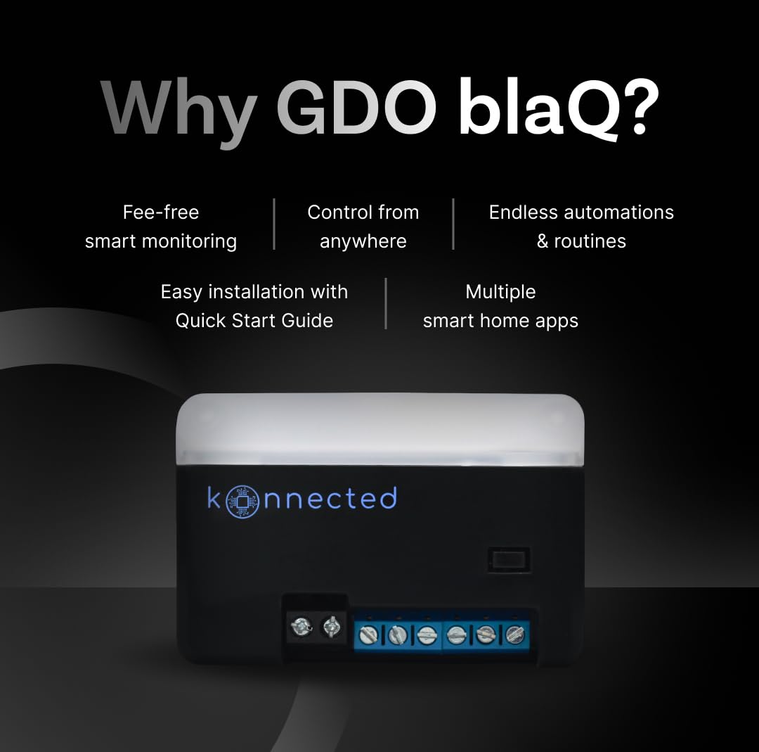 Konnected blaQ compatibility with Security+ for Chamberlain/LiftMaster openers