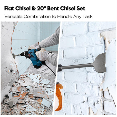 Konvixon 20-degree bent chisel targets tight corners with precision