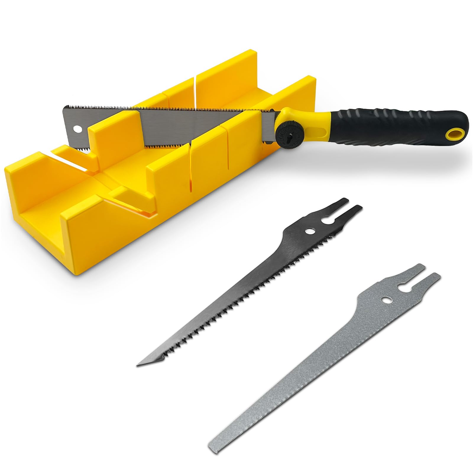 Konvixon 4-piece mitre set with box for precise light-duty trimming and framing