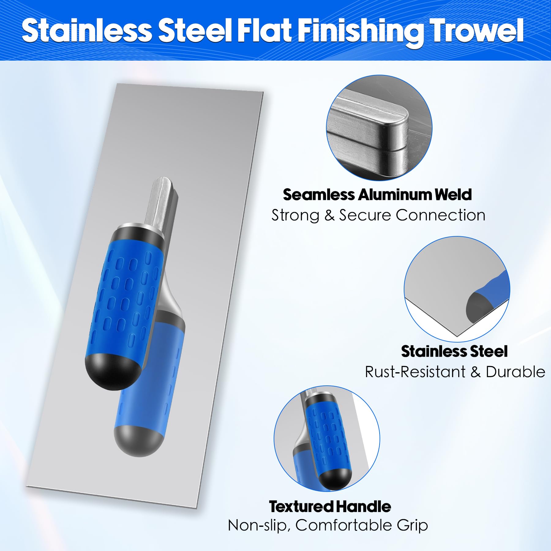 Konvixon non-slip-textured-hawk keeps plaster in place during application.