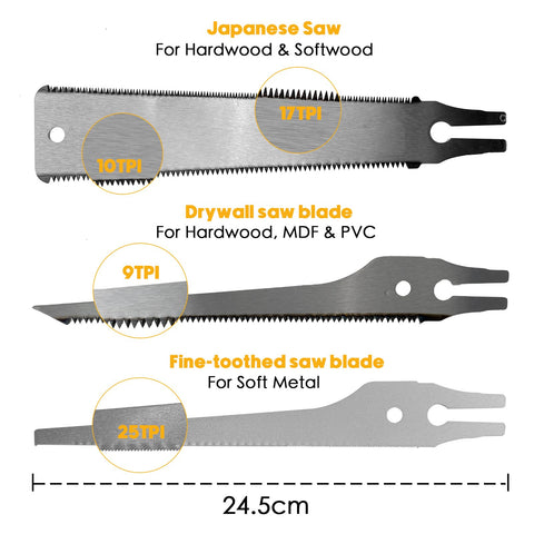 Konvixon 25 TPI blade for soft metals provides smooth finishes