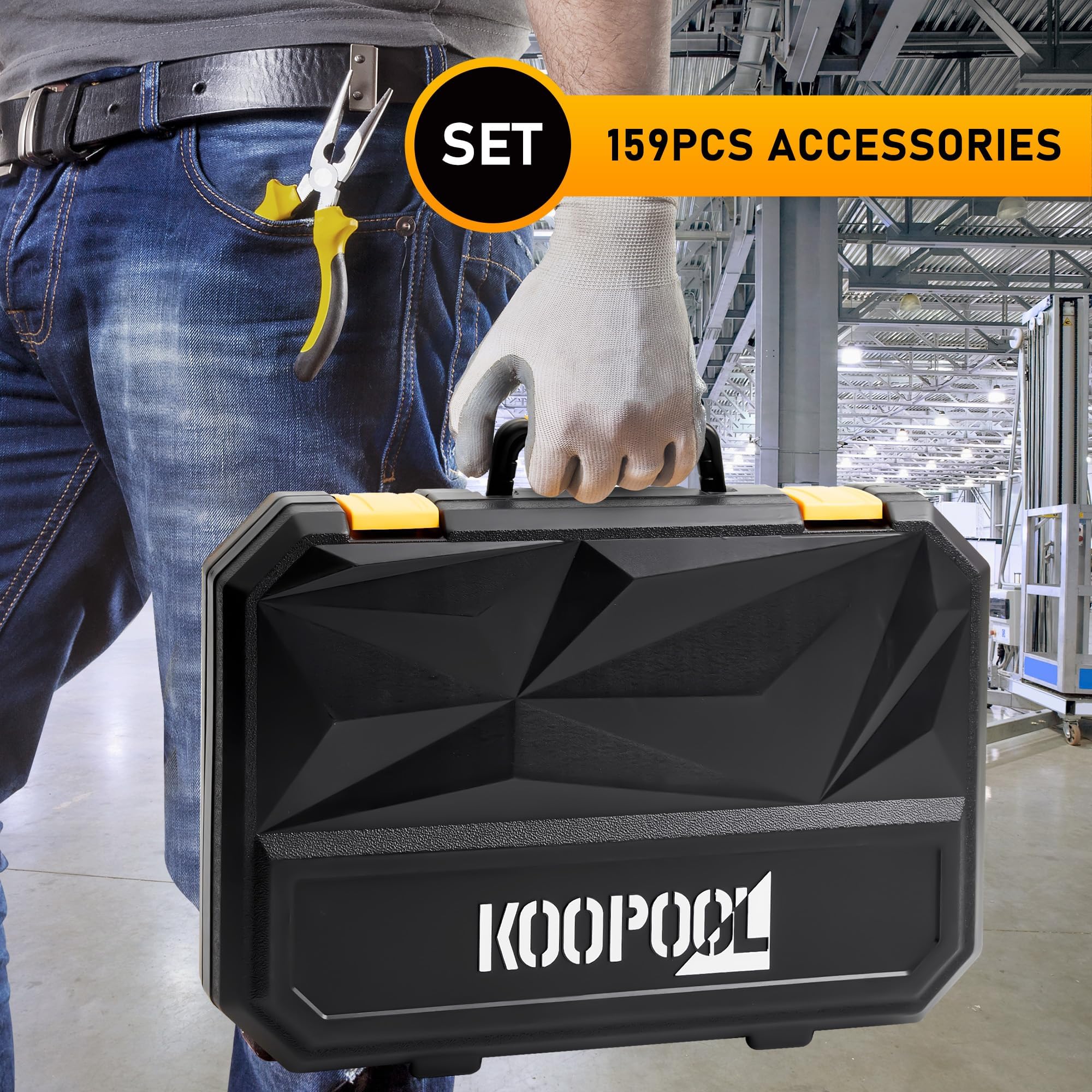 KOOPOOL durable storage case keeps tools organized and portable