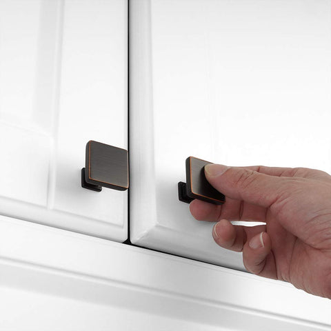 KOOFIZO bronze knob side view highlighting slim profile and smooth edges