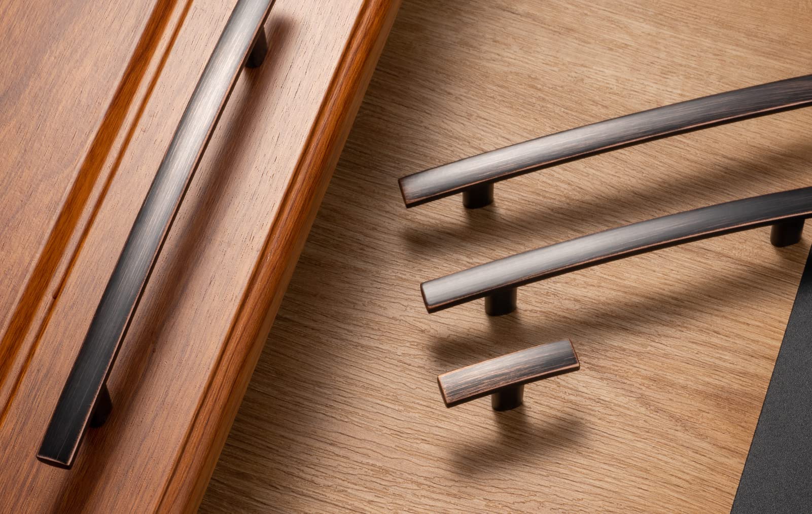 KOOFIZO bronze dresser pull on a bedroom vanity for easy access.