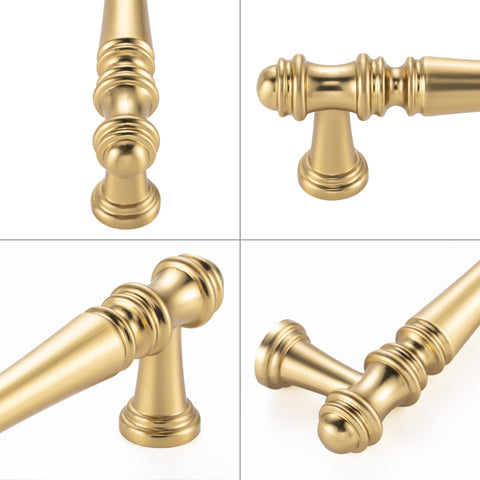 KOOFIZO gold cabinet hardware for bathrooms and vanities with refined French-style flair.