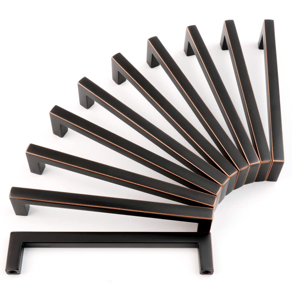 KOOFIZO solid square bronze handle for cabinet with comfortable grip.