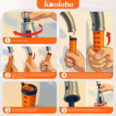 Kooloba easy-installation-guides highlight step-by-step usage for Delta replacements.