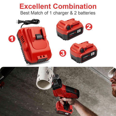 KOOMICY M18 charger 48-59-1801 shown for fast, versatile charging