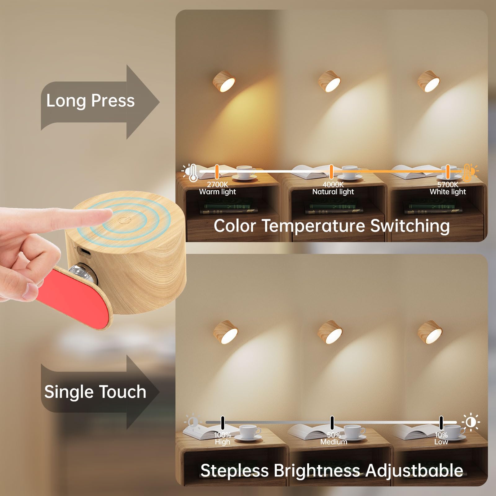 Koopala lamp demonstrates 360° rotation with magnetic ball for flexible direction.